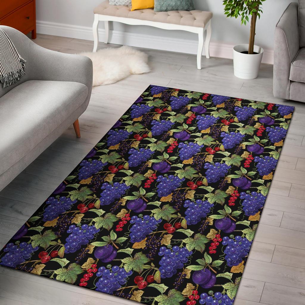 Grape Pattern Print Design GP05 Area Rugs