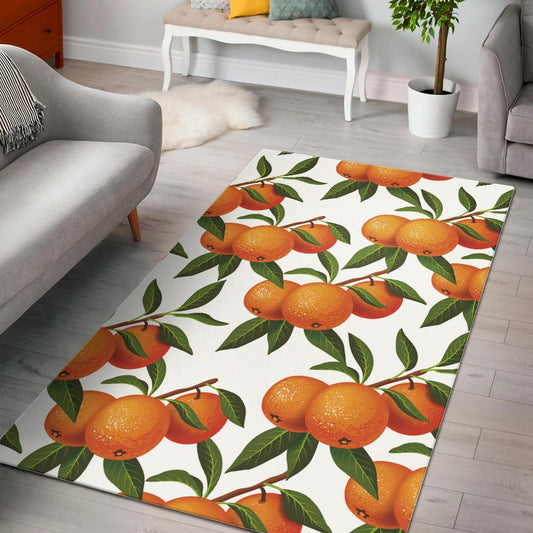 Oranges pattern background Area Rug