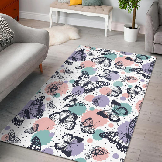 Butterfly pattern Area Rug