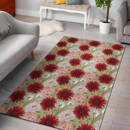 Gerberas Pattern Print Design GB07 Area Rugs