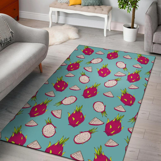 Dragonfruit Pattern Print Design DF01 Area Rugs