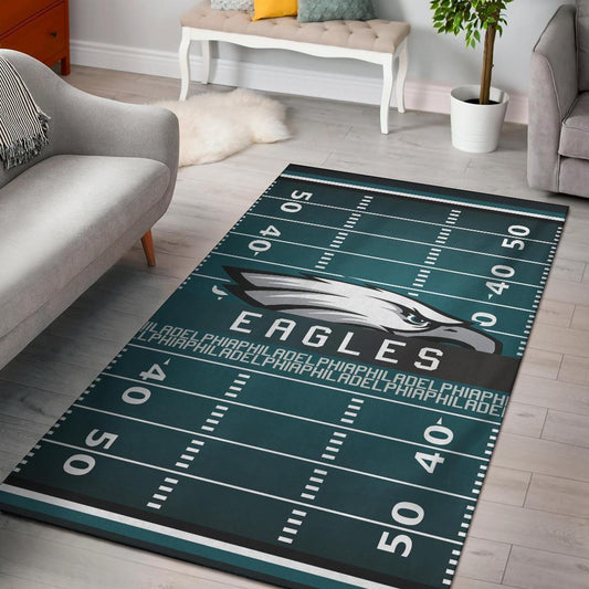 Eagles Football Field Area Rug