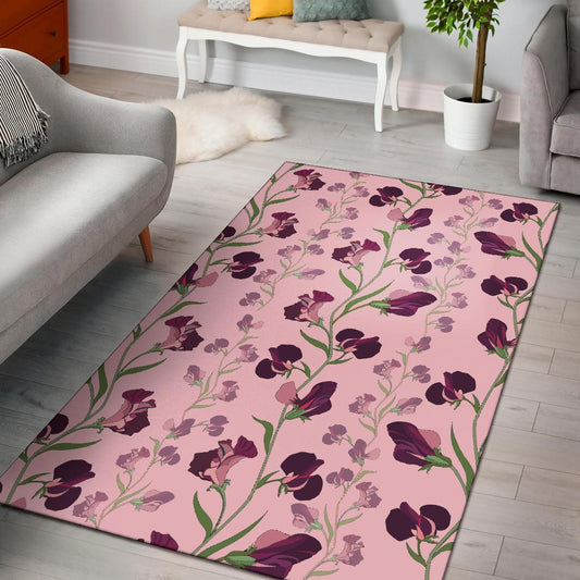 Peony Pattern Print Design PE09 Area Rugs
