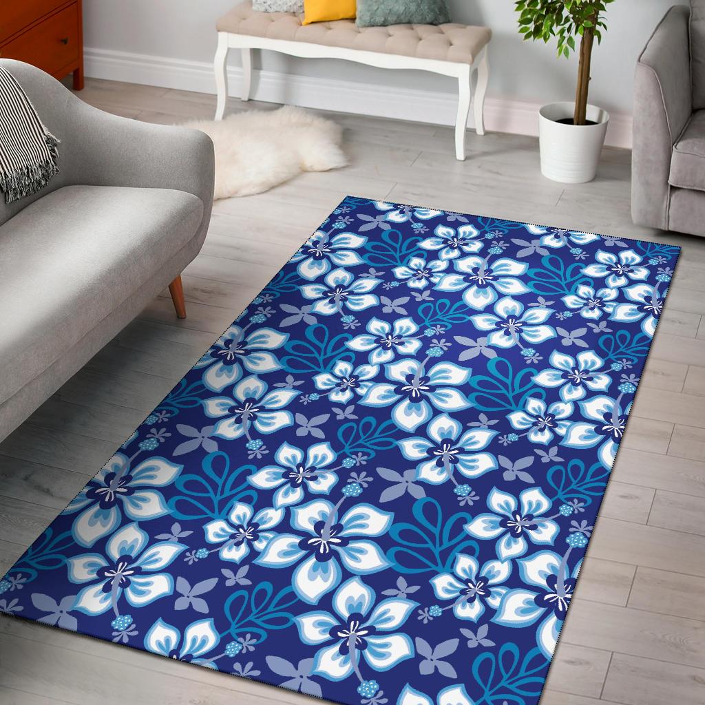 Hibiscus Pattern Print Design HB04 Area Rugs