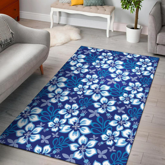 Hibiscus Pattern Print Design HB04 Area Rugs