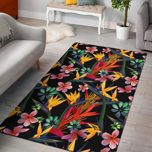 Tropical Flower Pattern Print Design TF015 Area Rugs