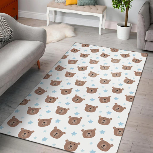 Bear Pattern Print Design BE02 Area Rugs
