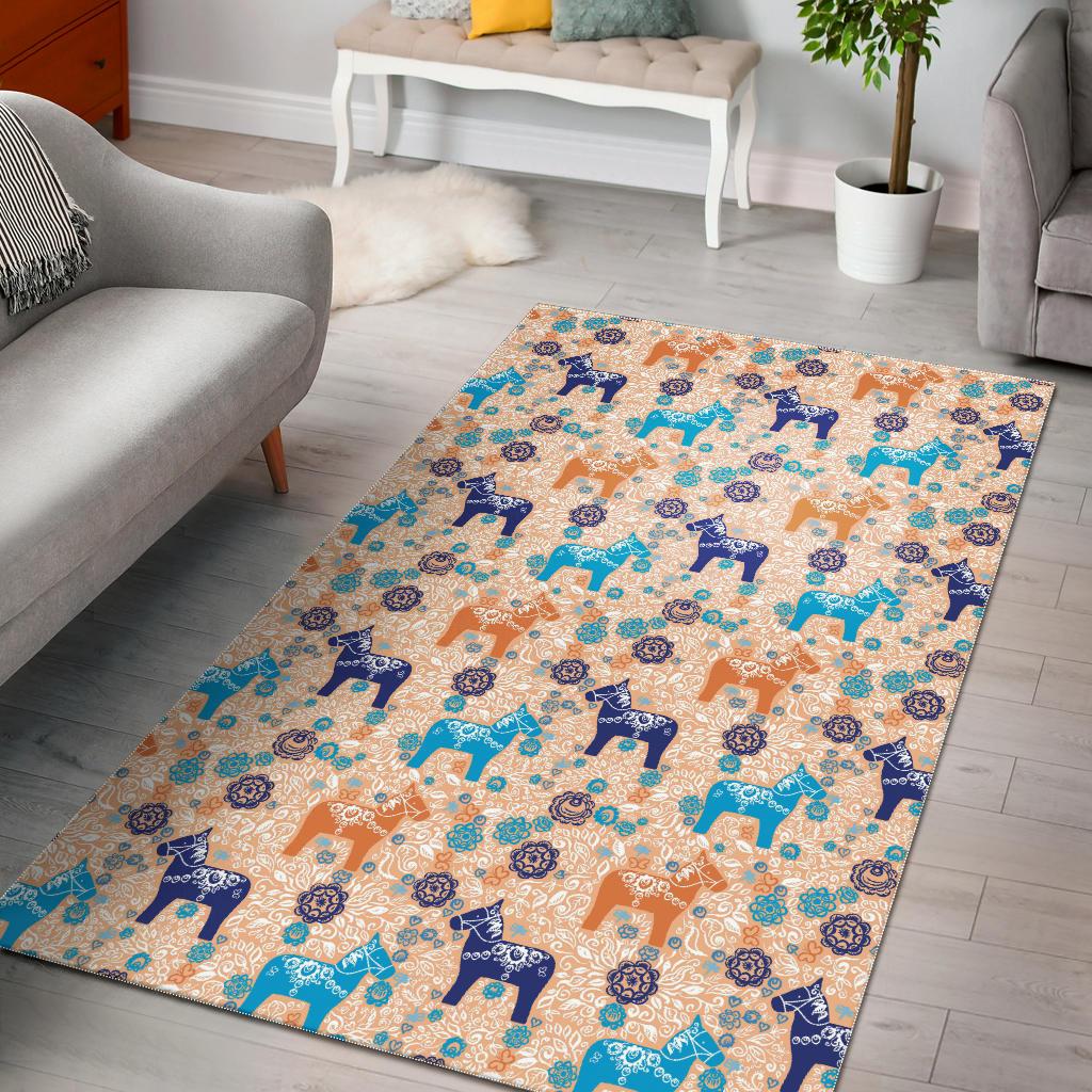Cute Horse Pattern Area Rug