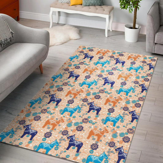 Cute Horse Pattern Area Rug
