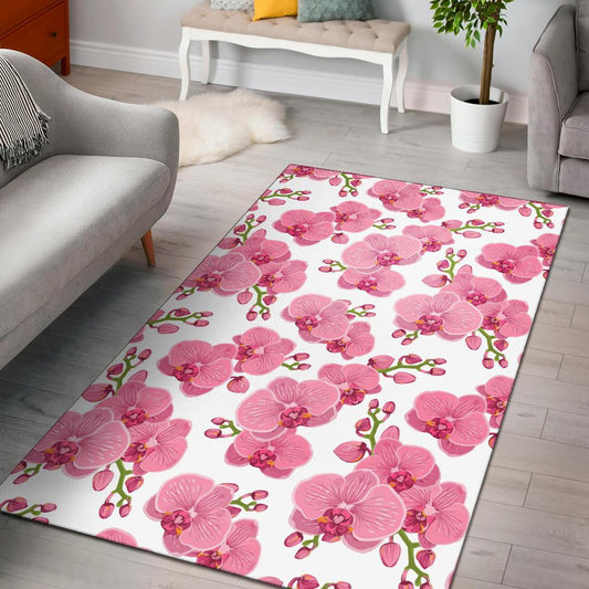 Orchid Pink Pattern Print Design OR07 Area Rugs