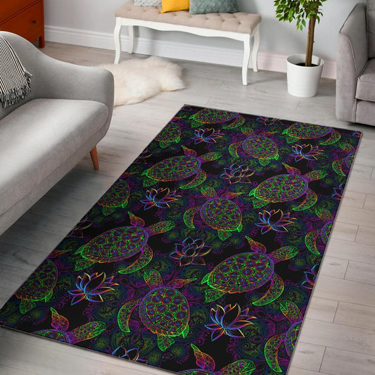 Sea Turtle Pattern Area Rug