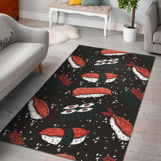 Sushi Theme Pattern Area Rug