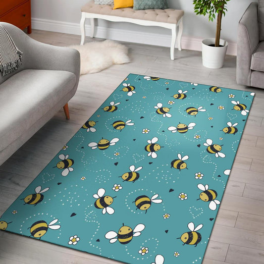Bee Pattern Print Design BEE02 Area Rugs
