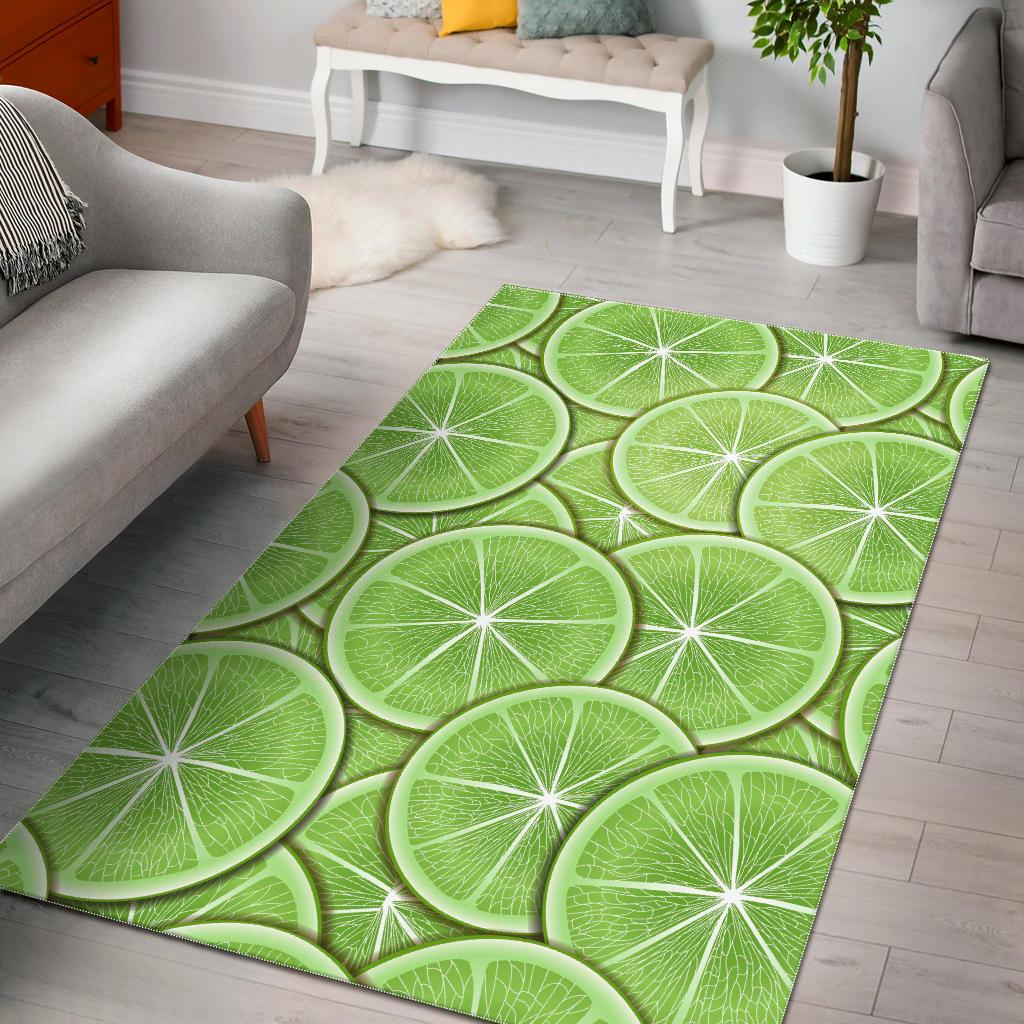 Sliced Lime Pattern Area Rug