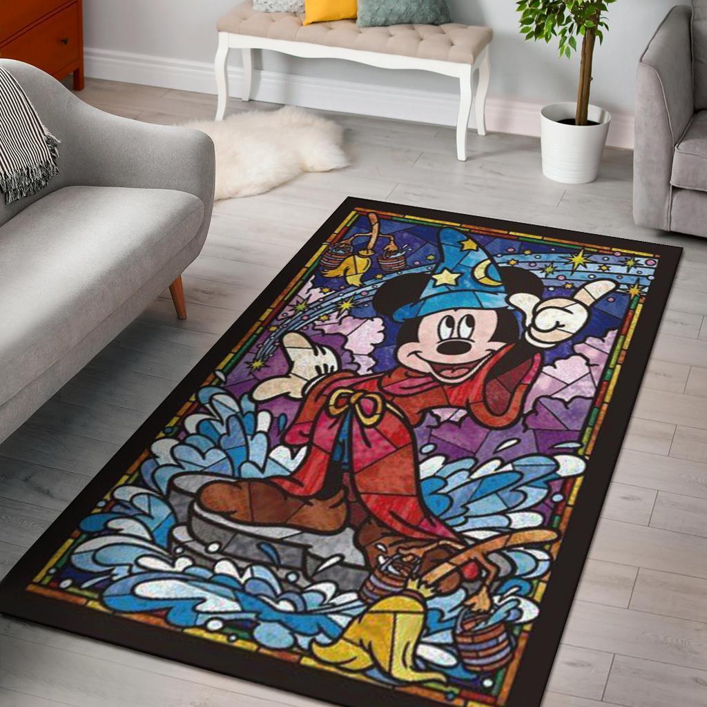 Wizard Mickey Mosaic Area Rug