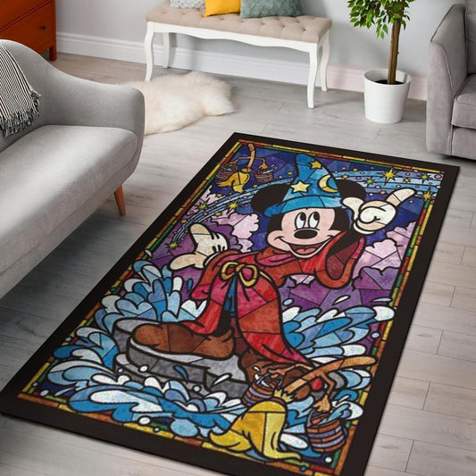 Wizard Mickey Mosaic Area Rug