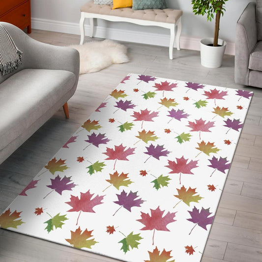 Maple Leaves Pattern Area Rug