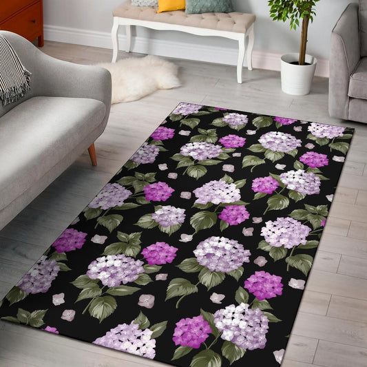 Hydrangea Pattern Print Design HD011 Area Rugs