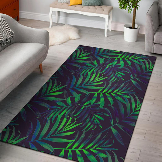 Palm Leaves Pattern Print Design PL01 Area Rugs