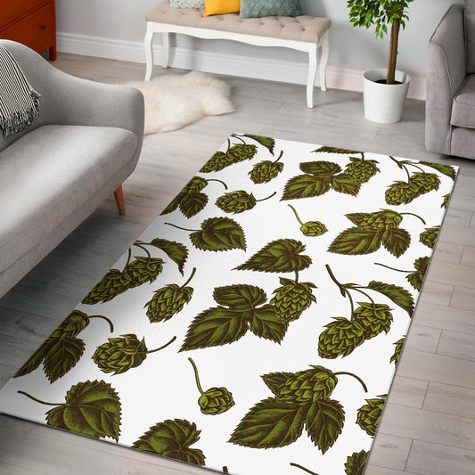 Hop Leaves Pattern Area Rug