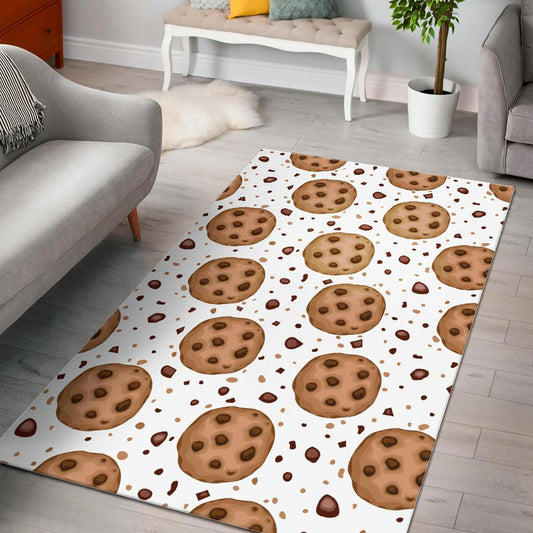chocolate chip cookie pattern Area Rug
