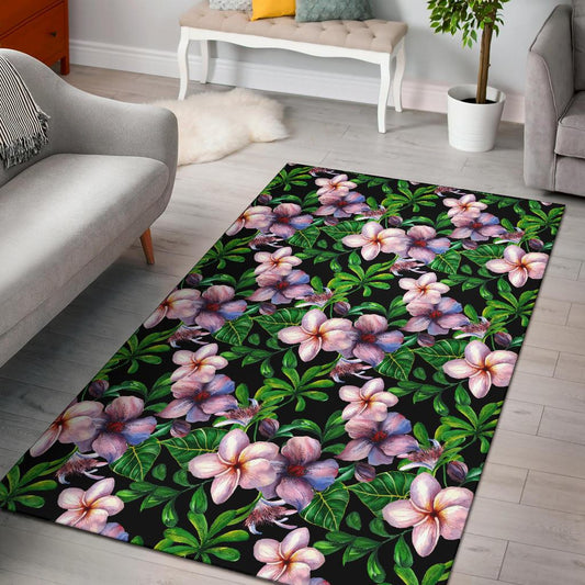 Plumeria Pattern Print Design PM01 Area Rugs