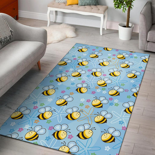 Bee Pattern Print Design BEE03 Area Rugs