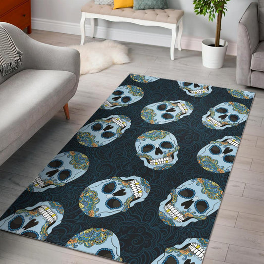 Suger Skull Pattern Area Rug
