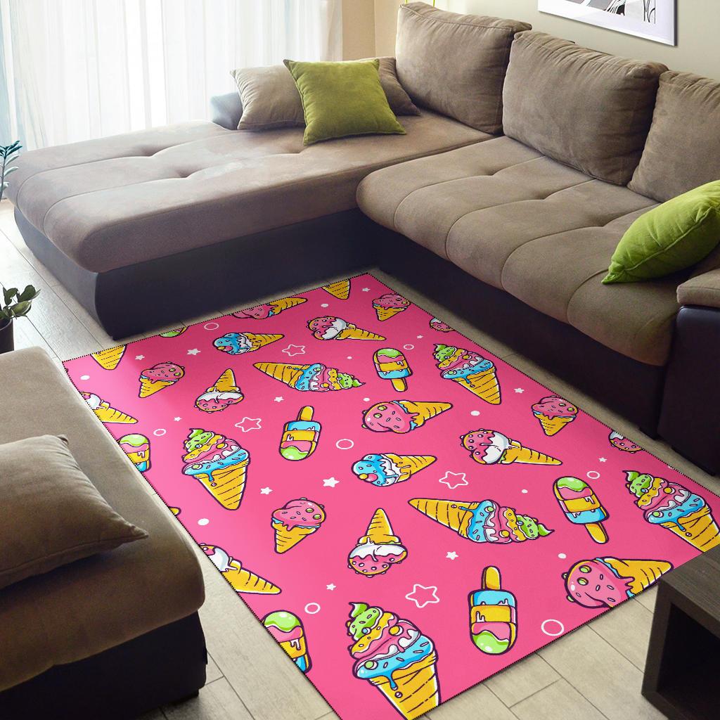 Ice Cream Pattern Print Design IC04 Area Rugs