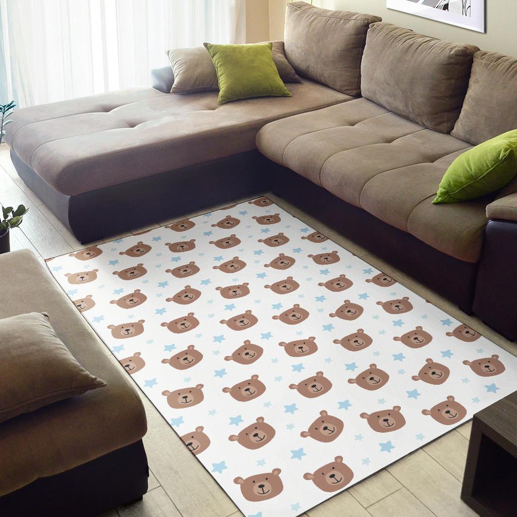 Bear Pattern Print Design BE02 Area Rugs