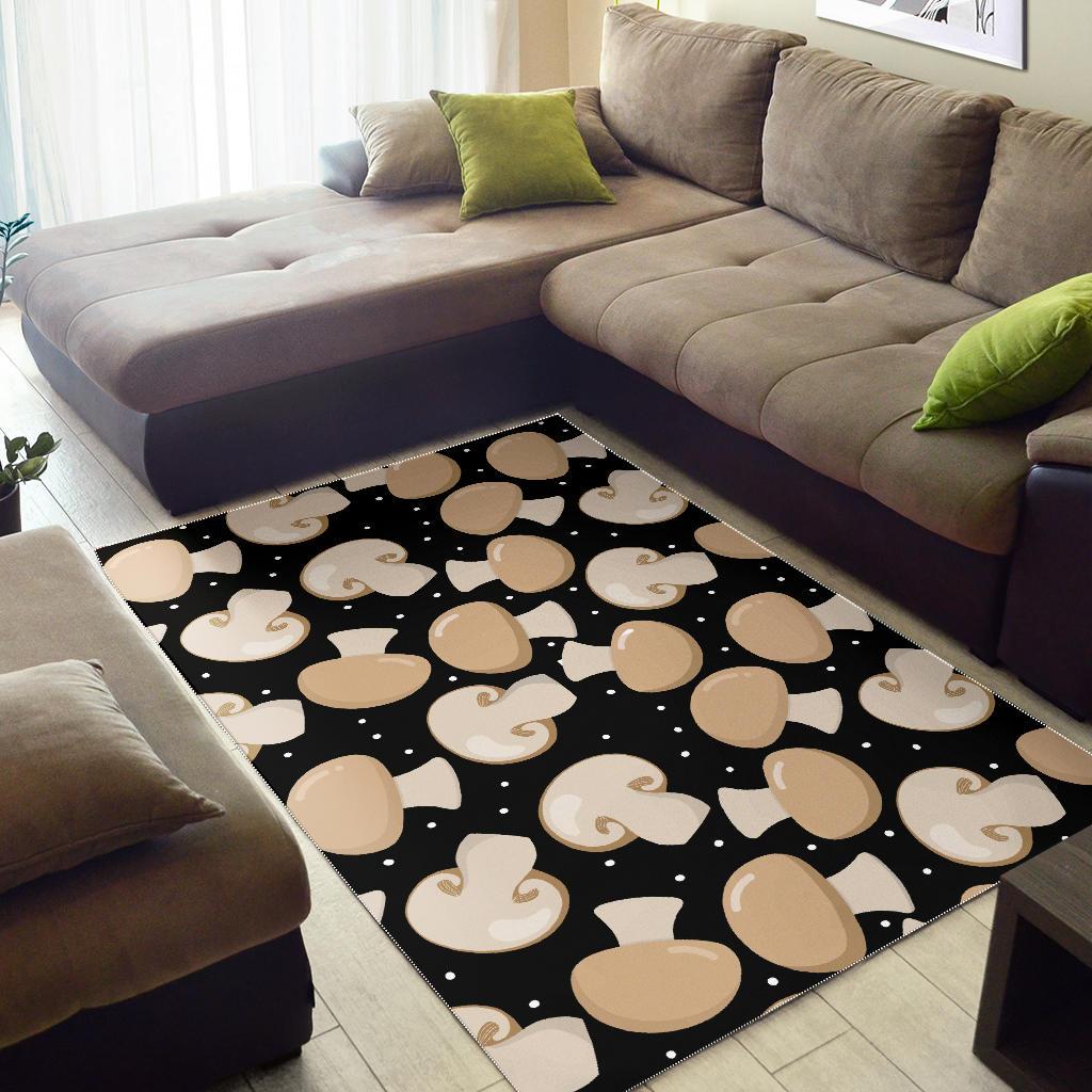 Champignon mushroom pattern Area Rug