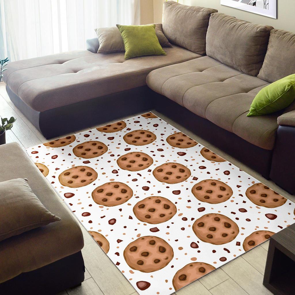 chocolate chip cookie pattern Area Rug