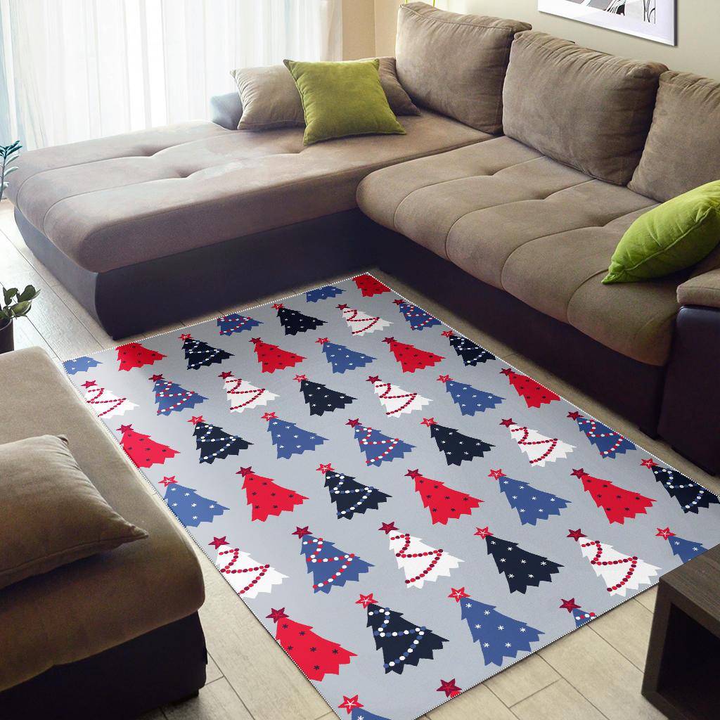 Christmas Tree Star Pattern Area Rug