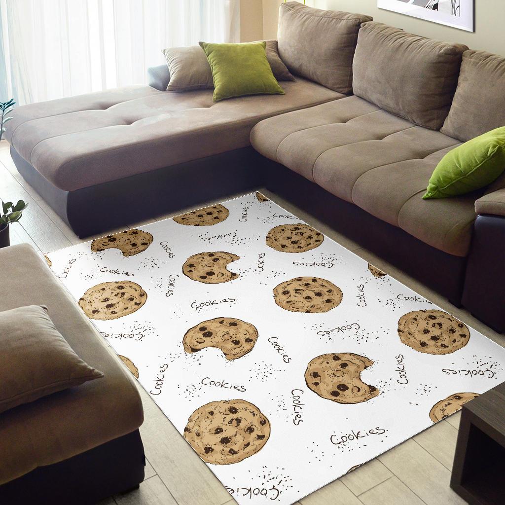 Sketch style cookie pattern Area Rug