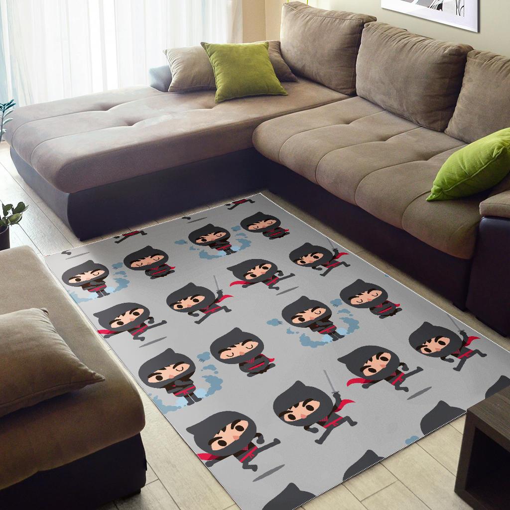 Cute ninja pattern Area Rug