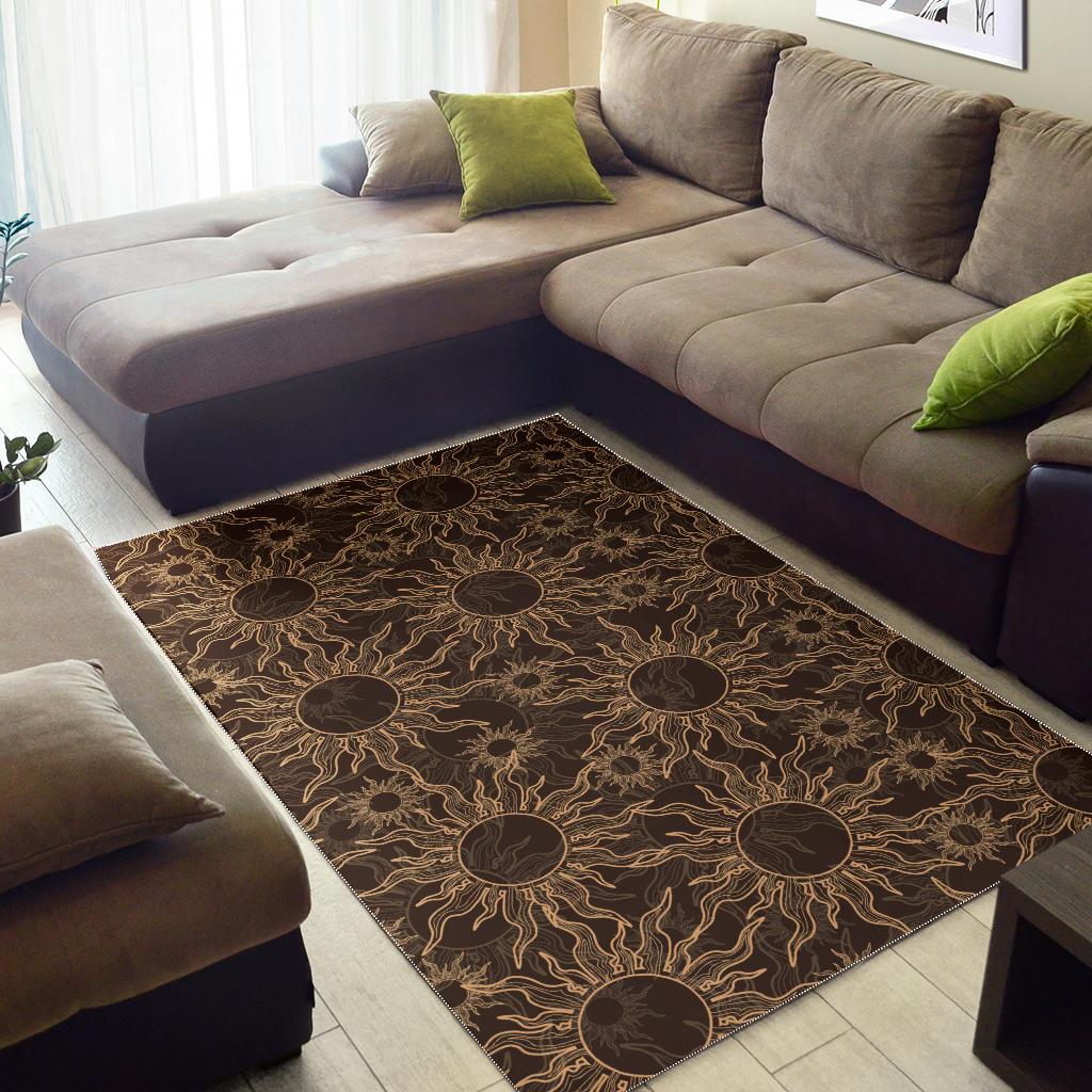 Sun Pattern Theme Area Rug