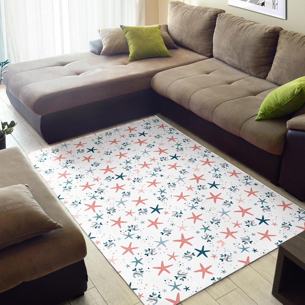 Starfish Pattern Background Area Rug
