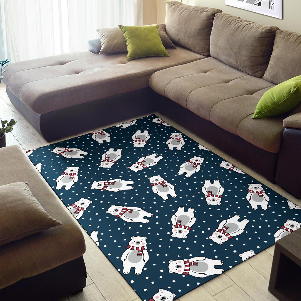 Polar Bear Pattern Print Design PB05 Area Rugs