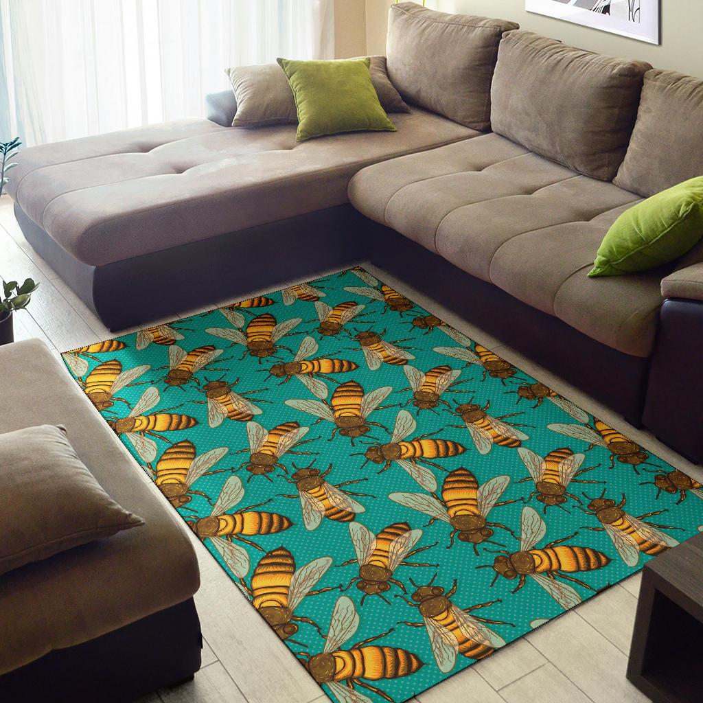 Bee Pattern Print Design BEE04 Area Rugs