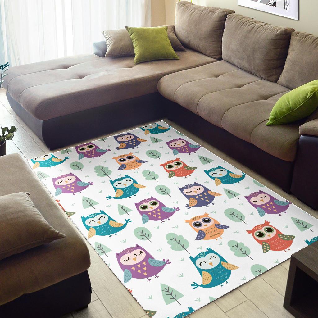 Cute owl pattern Area Rug
