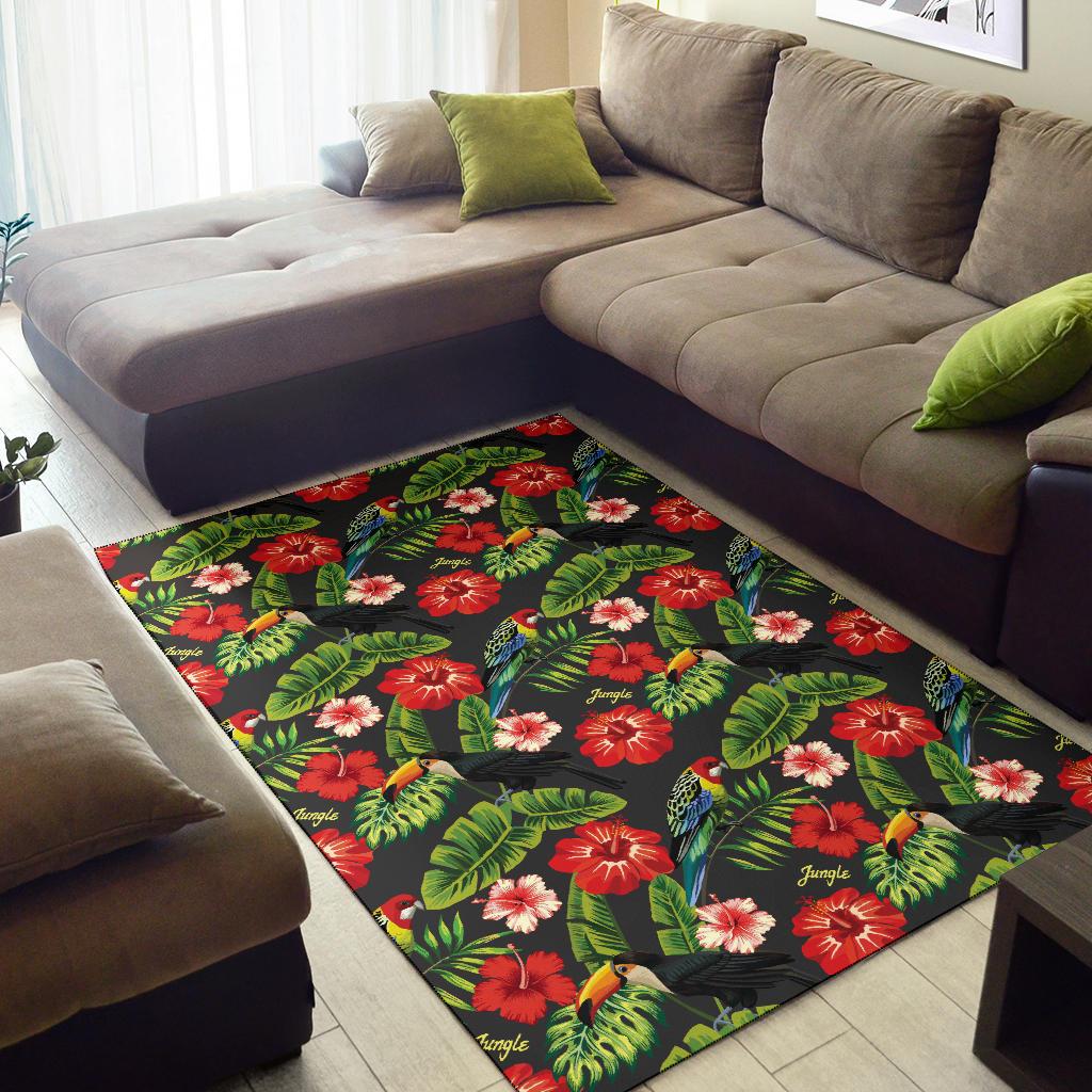 Tropical Flower Pattern Print Design TF04 Area Rugs