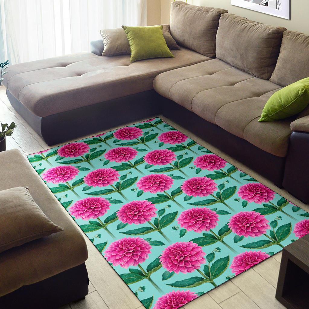 Dahlia Pattern Print Design DH08 Area Rugs
