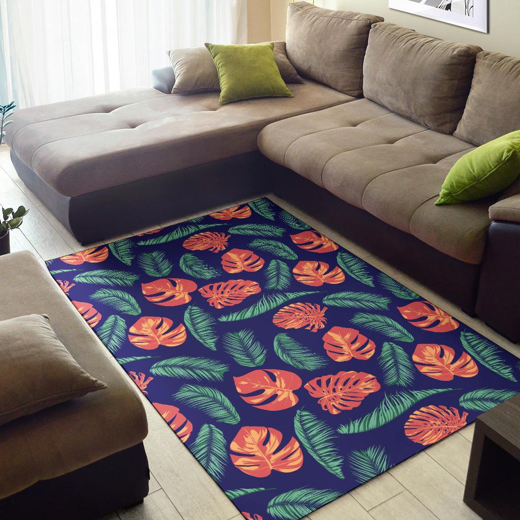 Palm Leaves Pattern Print Design PL011 Area Rugs