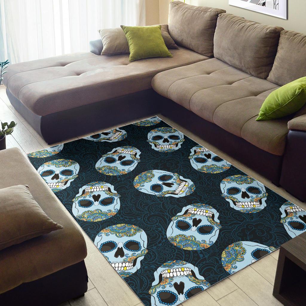 Suger Skull Pattern Area Rug