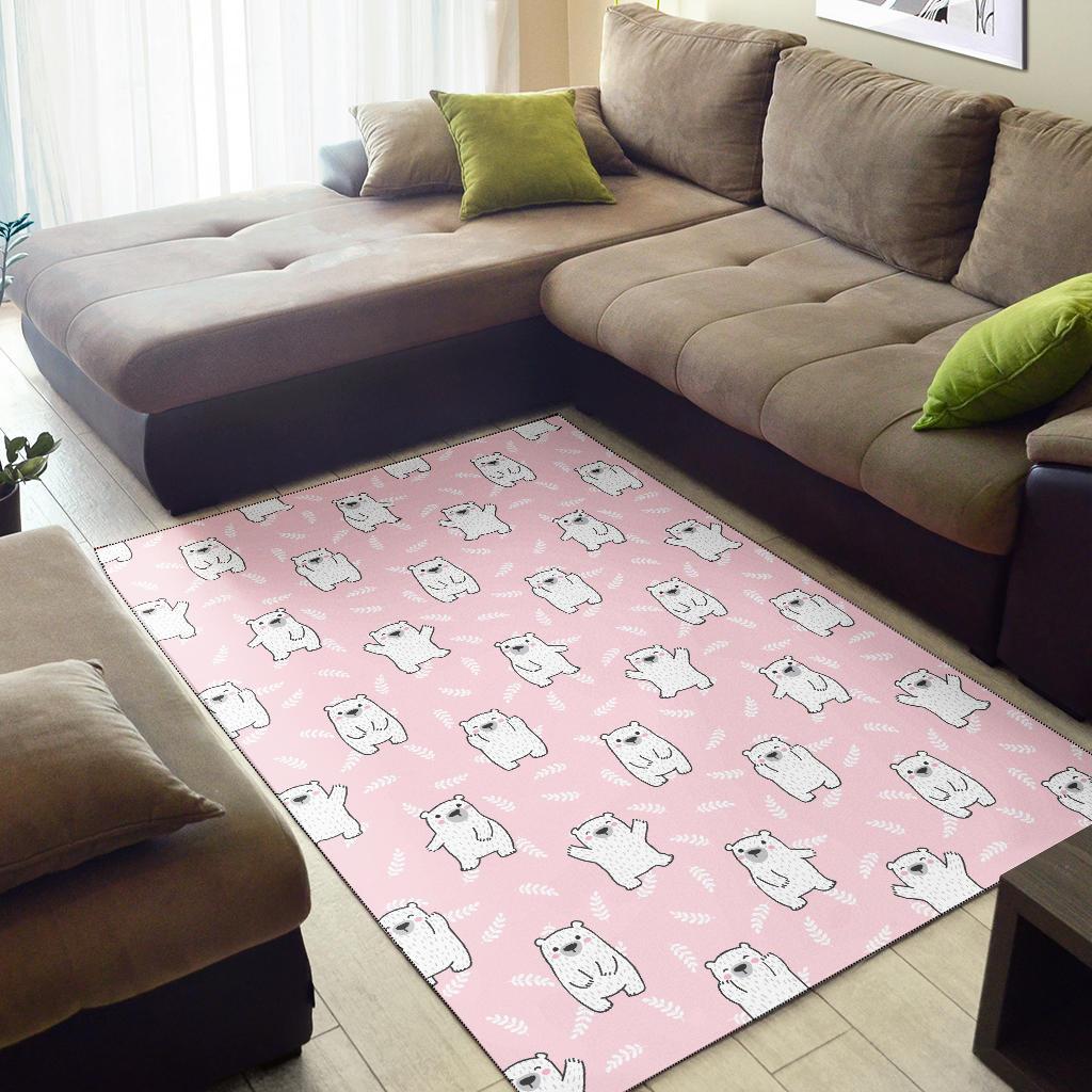 Polar Bear Pattern Print Design PB09 Area Rugs