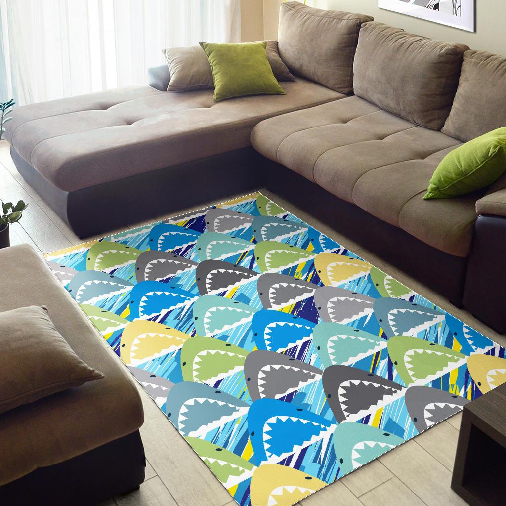 Shark Head Pattern Area Rug