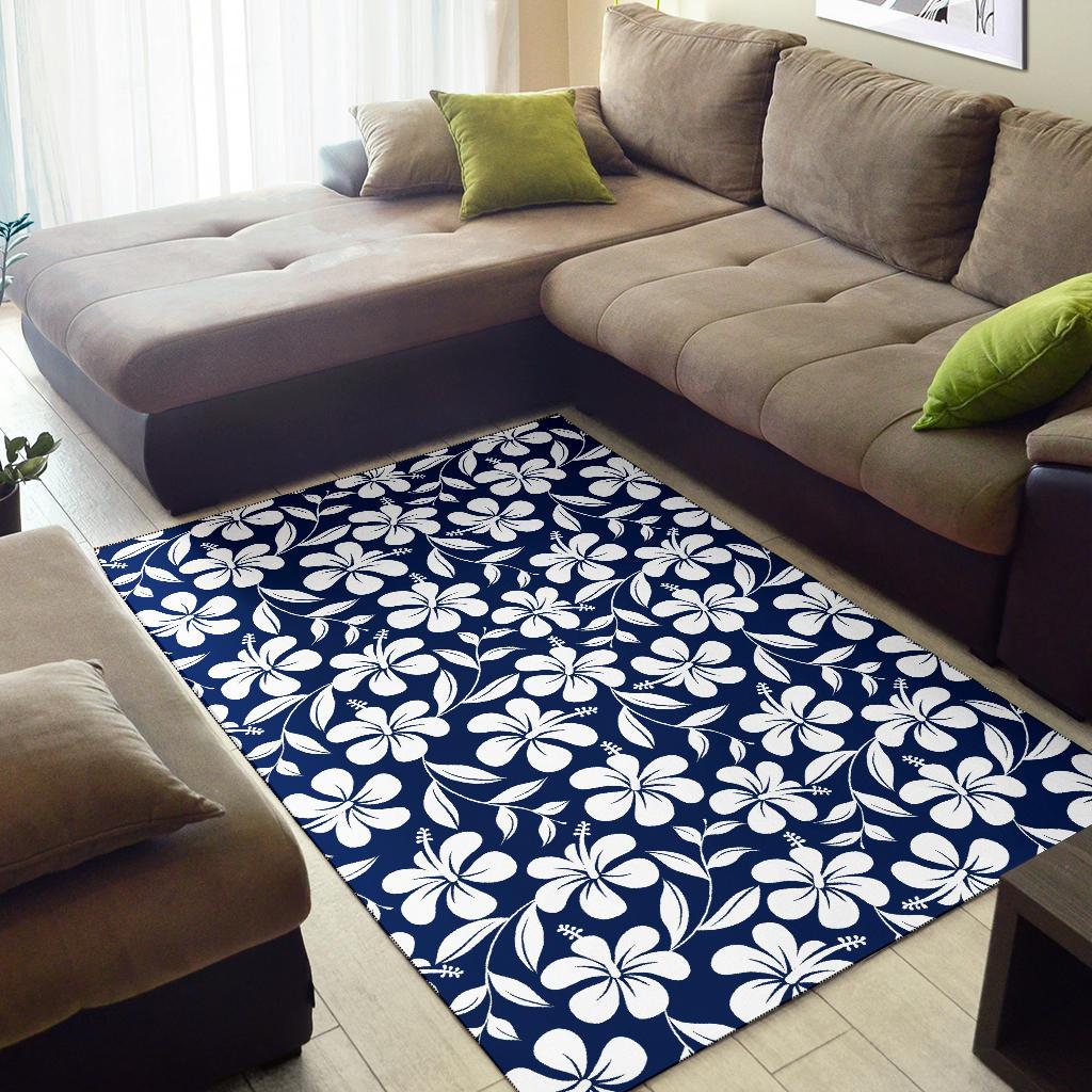 Hibiscus Pattern Print Design HB031 Area Rugs