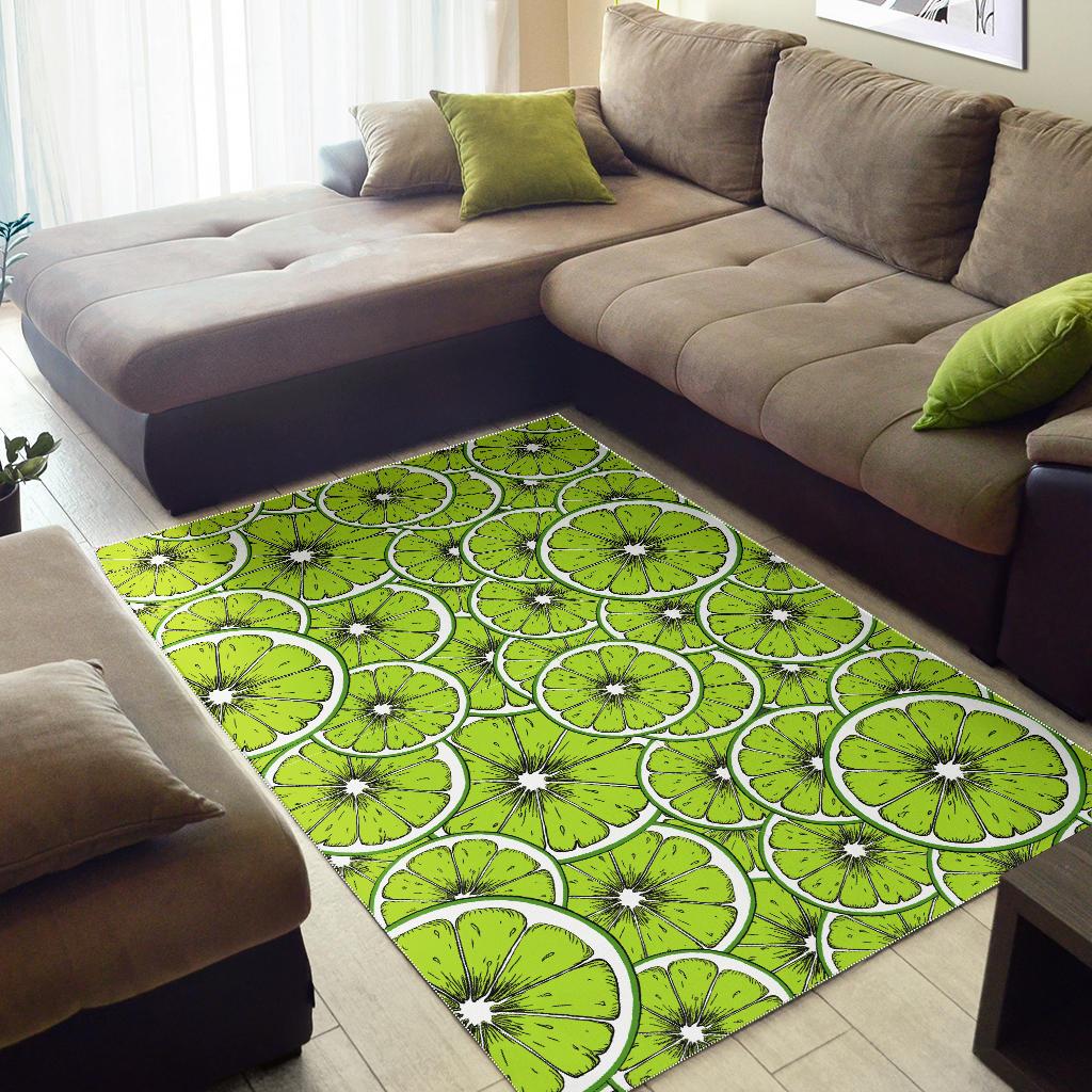 Slices of Lime design pattern Area Rug
