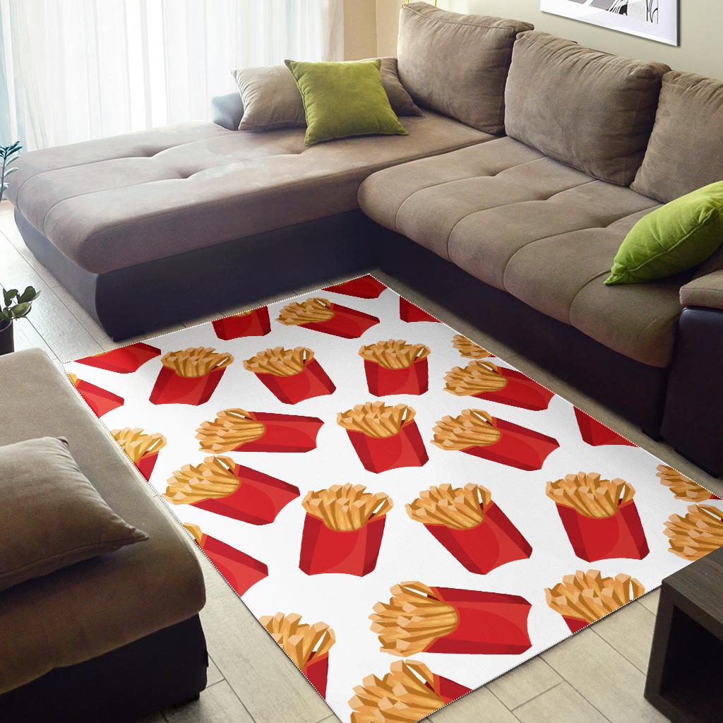 French Fries Theme Pattern Area Rug