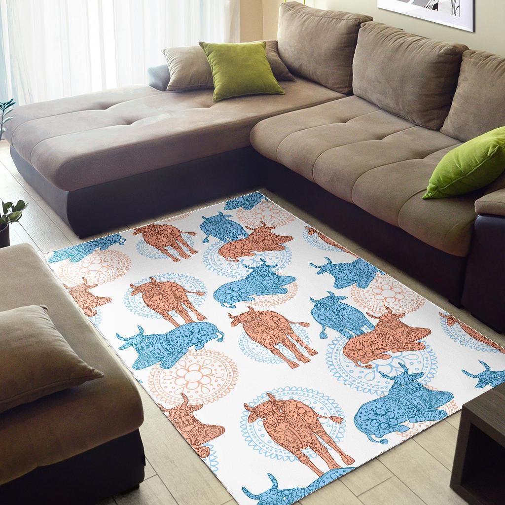 Cow Tribal Pattern Area Rug